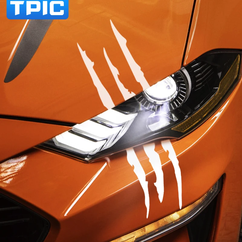 Автомобильные наклейки фары призрак коготь царапины на капот двигателя лапа