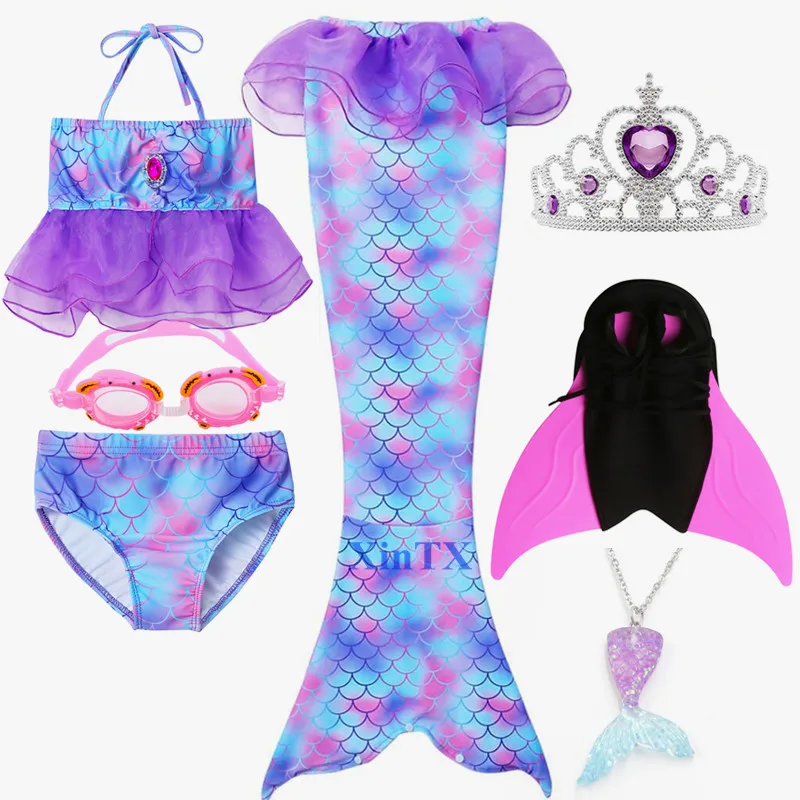 Милый детский купальник для девочек с хвостом русалки можно добавить моноласт