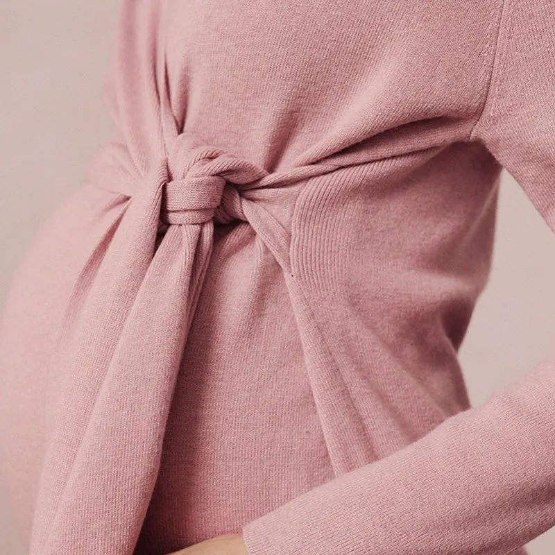 Осенние платья для беременных розовое платье для беременных вечернее платье для беременных с V-образным вырезом Повседневная одежда зимнее... от AliExpress RU&CIS NEW