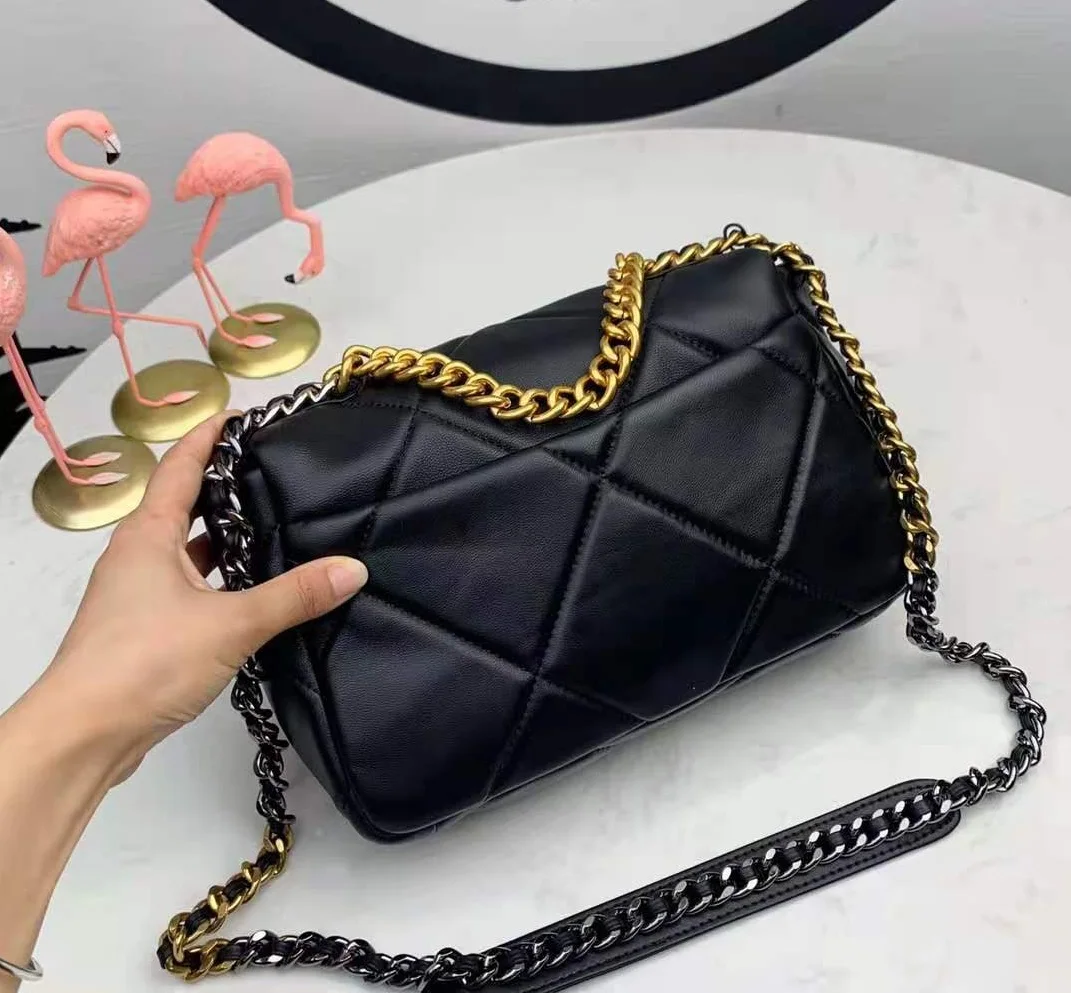 

New Shoulder Bag Quality Classic 19 bag Genuine Leather Brand Famous Women Handbag high quality crossbody sheepskin bags Designe