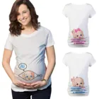 Одежда для беременных летние модные топы для беременных женские футболки Мультяшные для беременных элегантная одежда для беременных