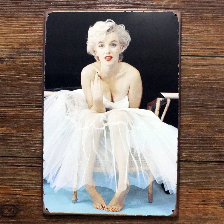 

Marilyn Monroe Vintage Metal signs iron painting Retro tin plate plaque home decor wall art coffee bar