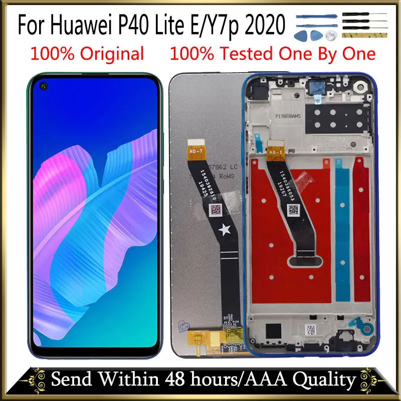 Оригинальный дисплей 6 39 дюйма с рамкой ЖК для Huawei P40 lite E Y7p 2020 сенсорный экран в