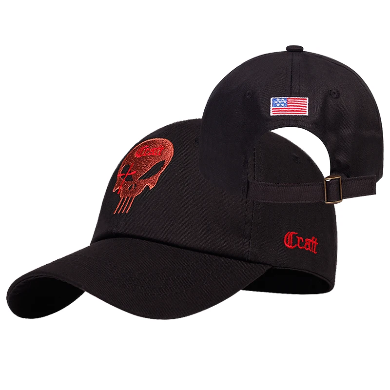

Men Women Embroidered Amercian Punisher SEAL Team Cotton Running Hat Adjusted Snapback Baseball Cap