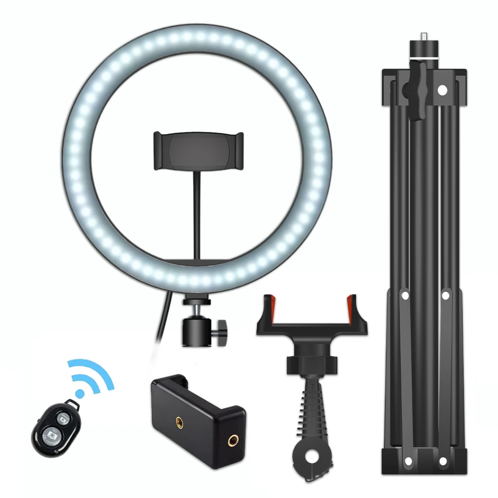 Профессиональный кольцевой светильник с регулируемым штативом светодиодный для
