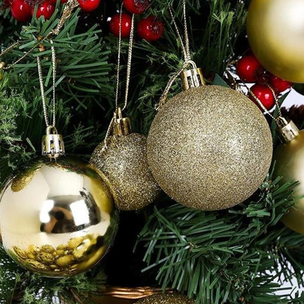 

100PCS Christmas Tree Hanging Ball, Beautiful Lightweight Versatile Christmas Baubles Christmas Decoration Pendant