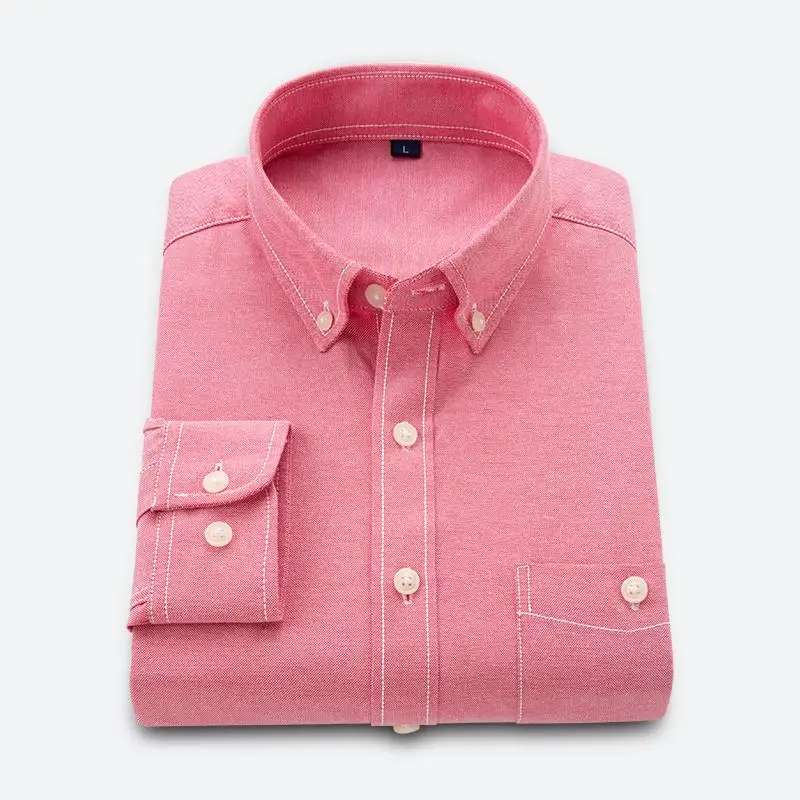 Для мужчин рубашка с длинными рукавами Однотонная длинным рукавом в английском