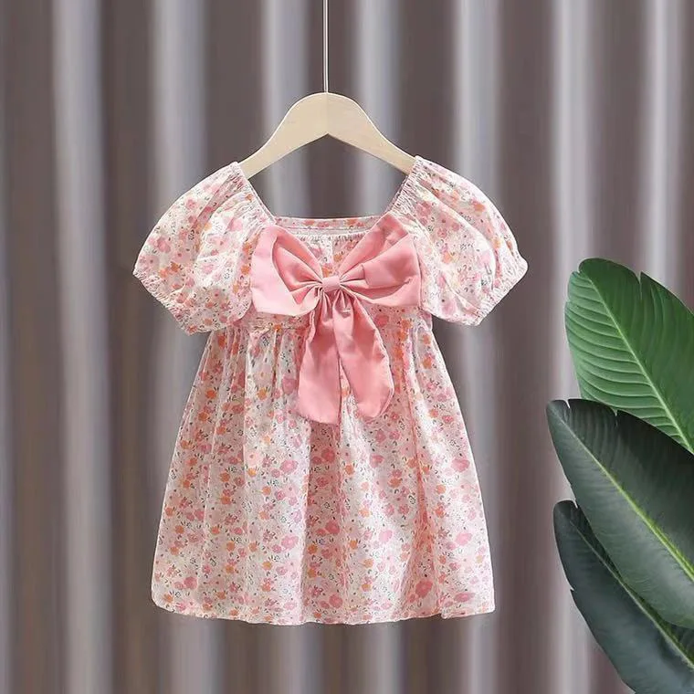 

Girls floral dresses Puff Sleeve Toddler Dress Children Summer Sweet Party Dress Kids Girls O-neck Summer Outfits Cute Clothes