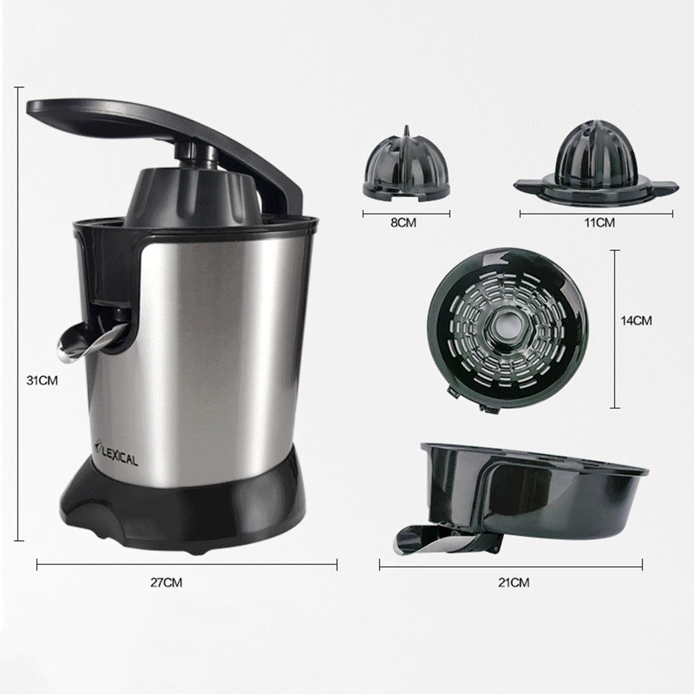

Electric Citrus Juicer with Lever Arm ,Anti-Drip System Juice Separation Cooking Machine Stainless Steel Orange Juicer Machine