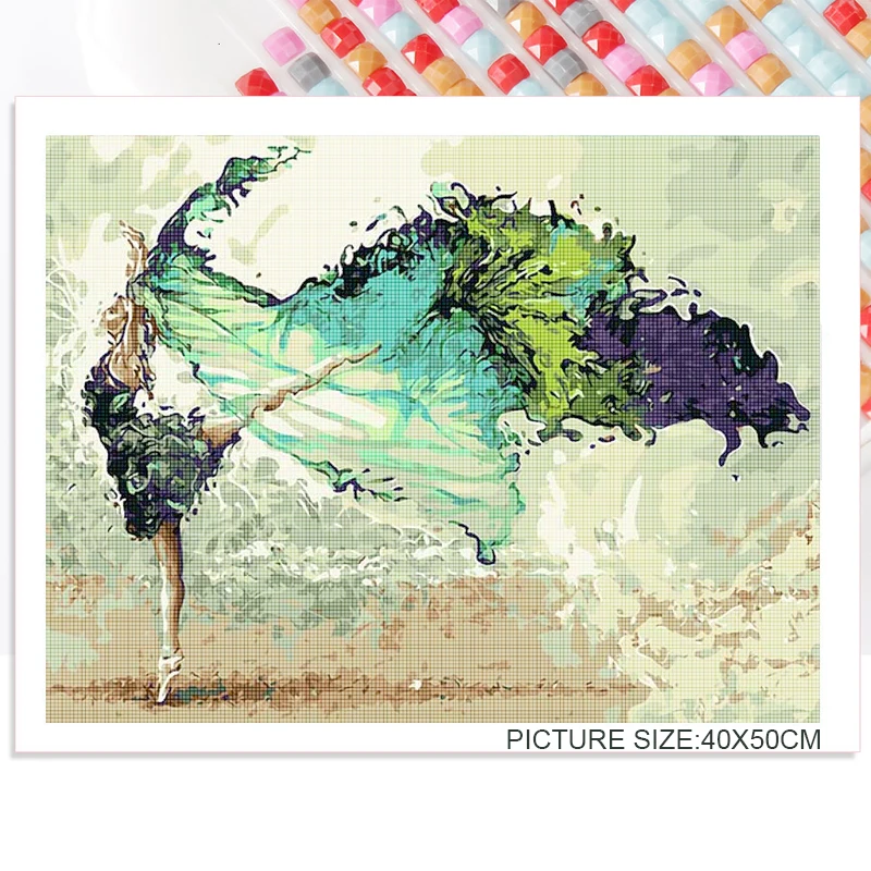 

Diy Diamond Painting White and Black Ballet Dancer Square Diamond Round Diamond Home Decoration Painting for Living Room Bedroom