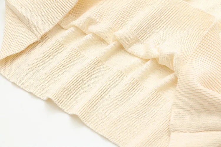 

Mesh Long Sleeve Sweater Pullovers Plus Size XXXL 4XL V-neck Casual Knitted Women's Sweater Black Beige KKFY5326