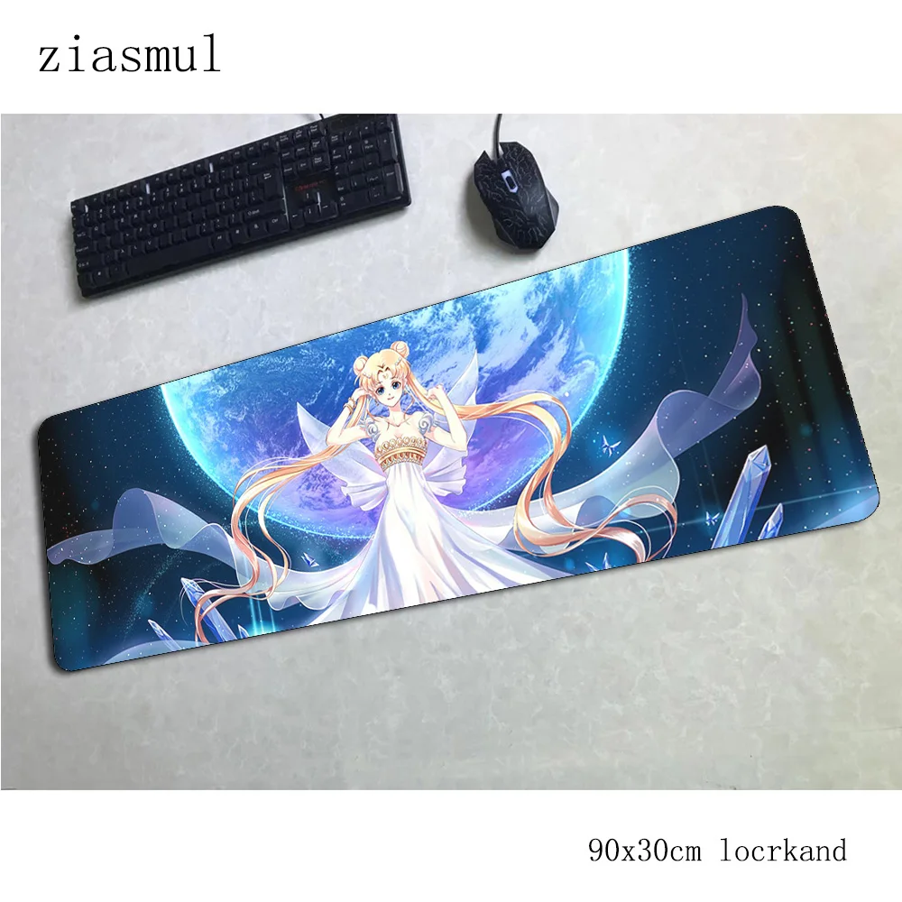 Коврик для мыши sailor moon 90x30 см компьютерный коврик для мыши Индивидуальный Коврик для мыши подарок коврик для Мыши Эргономичный гаджет офисные настольные коврики