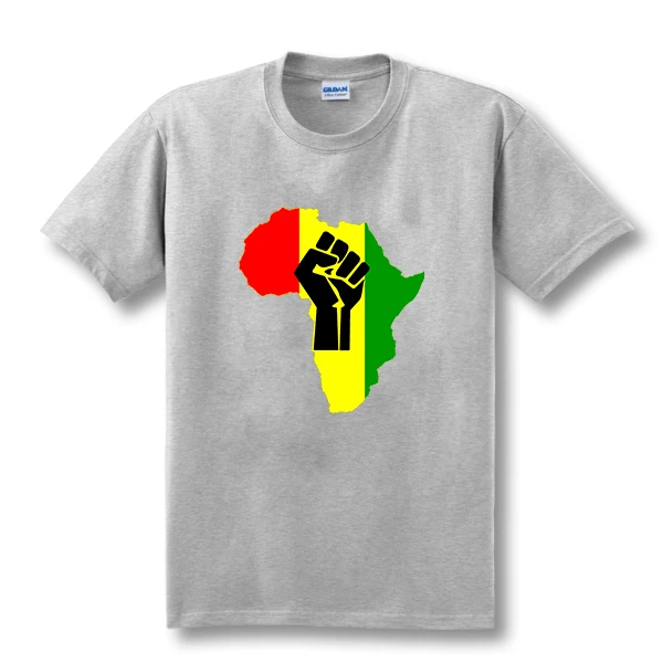 

2021 New AFRICA Power Rasta Reggae Music Logo men's t-shirt man Cotton Camisetas Print short sleeve t shirt Size XS-2XL