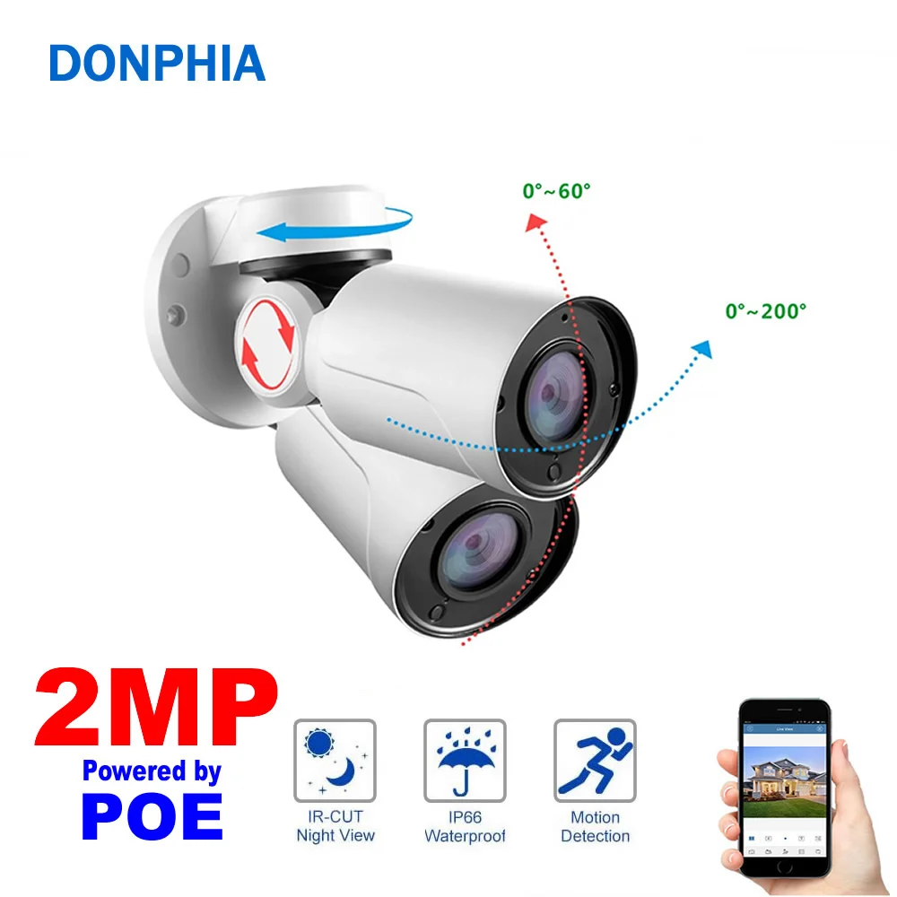 IP камера DONPHIA HD 1080P 2 МП H264 водостойкая|Камеры видеонаблюдения| |
