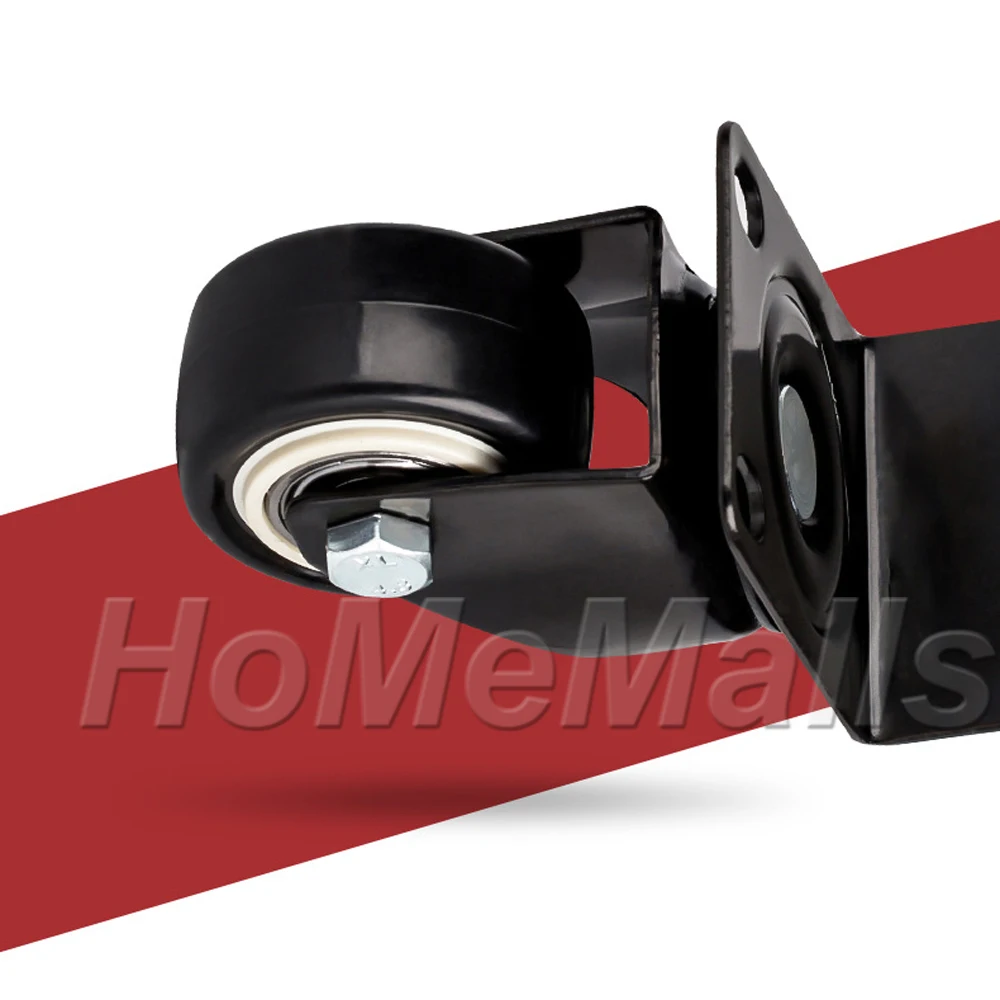 2pcs 1.5/2 Inch Caster Wheels PVC with 360 Degree L-type Top Plate With Brake Castors For Furniture Safety Silent | Обустройство дома