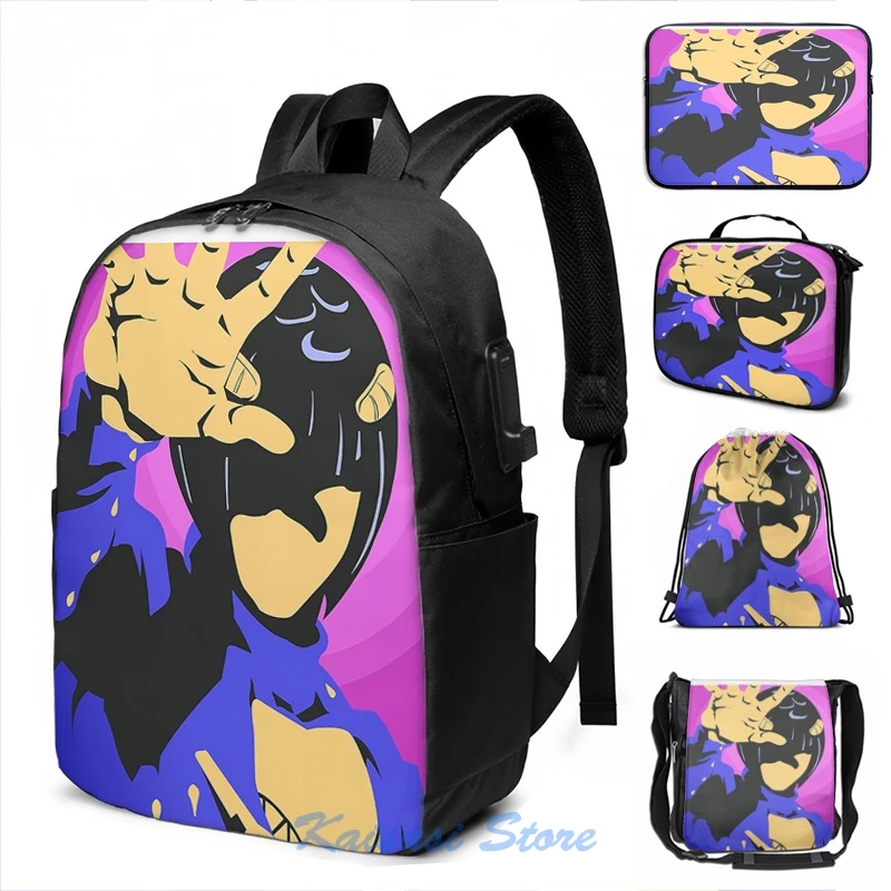 Adventure Vento Aureo Bruno Bucciarati любовь с днем рождения Золотой ветер USB заряд рюкзак
