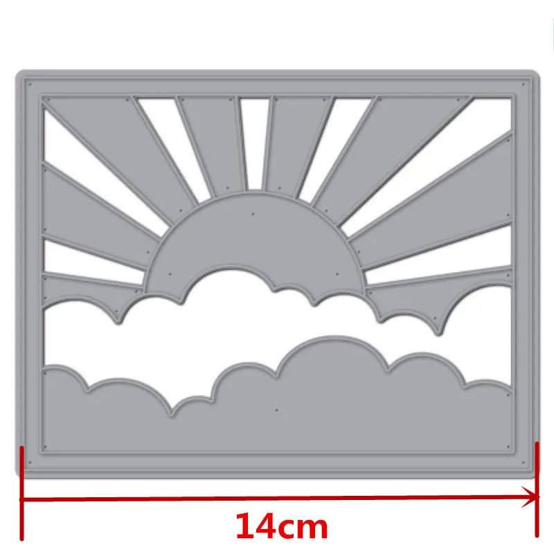 

Bright Sunrise Sunset With Cloud Metal Cutting Dies Stencils Sunset Sunrise Die Cut For Card Making DIY New 2019 Crafts Cards