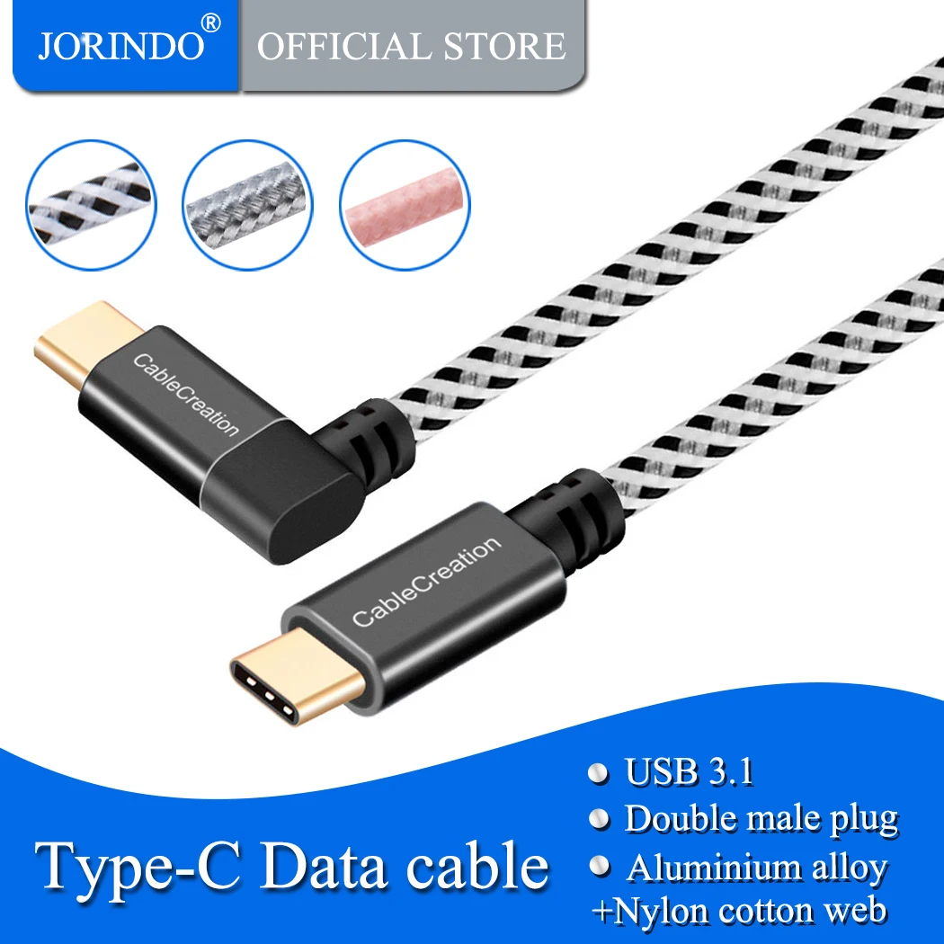 USB C кабель под прямым углом JORINDO 90 градусов Type плетеный совместимый MacBook (Pro) Pixel