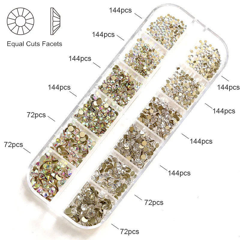 Высококачественный Набор стразов Красочные Стразы без горячей фиксации с