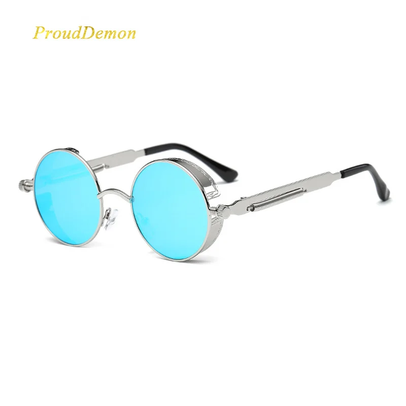 Солнцезащитные очки в стиле стимпанк для мужчин и женщин готические зеркальные