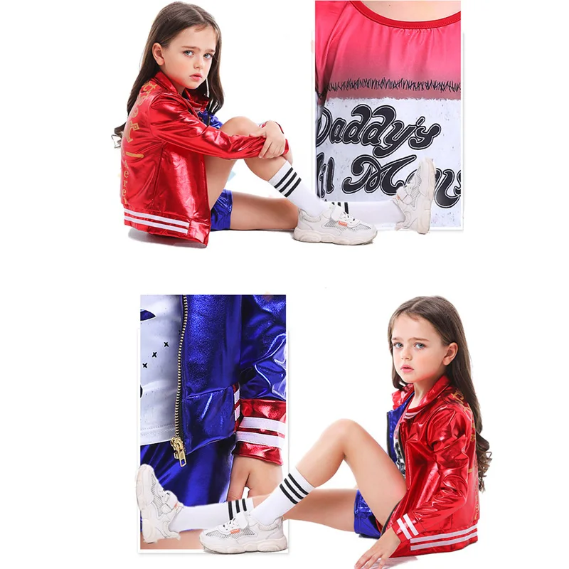 Карнавал девочки отряд самоубийц полный костюм Хэллоуин клоун Косплей