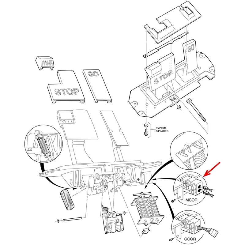 

Golf Cart MCOR Potentiometer Accelerator for Club Car Precedent 2004-2011, Motor Controller Input, 103327901 102528501