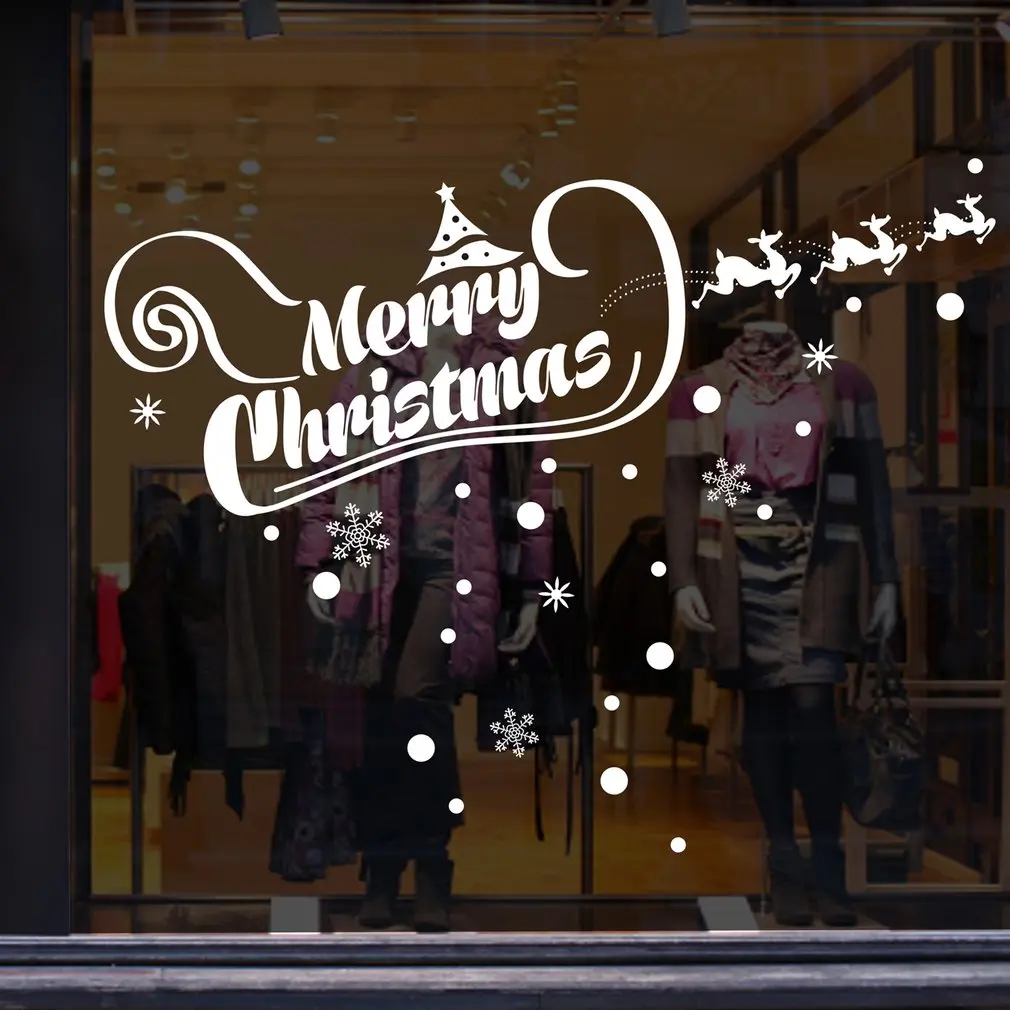 Рождественская Настенная Наклейка с английским алфавитом, декоративная бумажная наклейка для дома