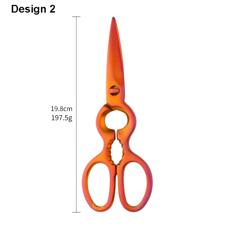 Design2 No.3-1Pc 1 шт. кухонные ножницы из нержавеющей стали, инструмент для мяса рыбы, Щелкунчик для бутылок, нож для костей, съемные кухонные инструменты - Цвет: Design2 No.3-1Pc