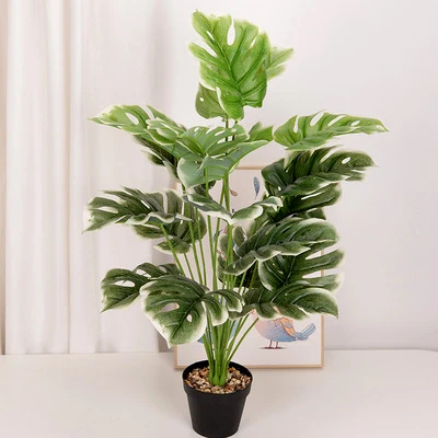 

Artificial Green Plants 18-pronged Turtle Leaves Are Suitable for Banquet Hotels, Indoor and Outdoor Decoration (without Basin)