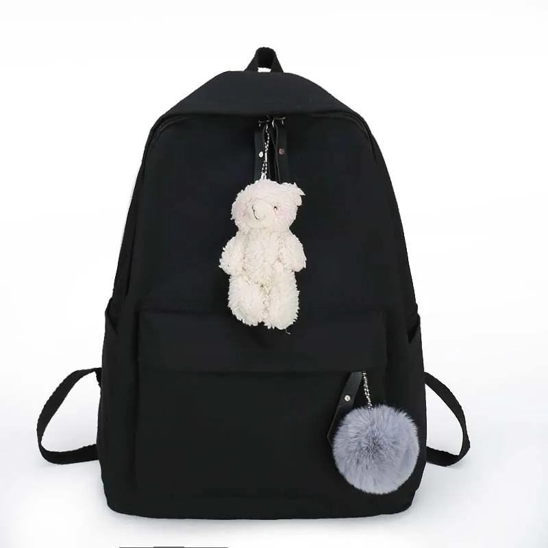 

Women Backpack Single Shoulder Bag Designer Student Black Vintage School Bags For Teenagers Mochila Notebook Bookbag