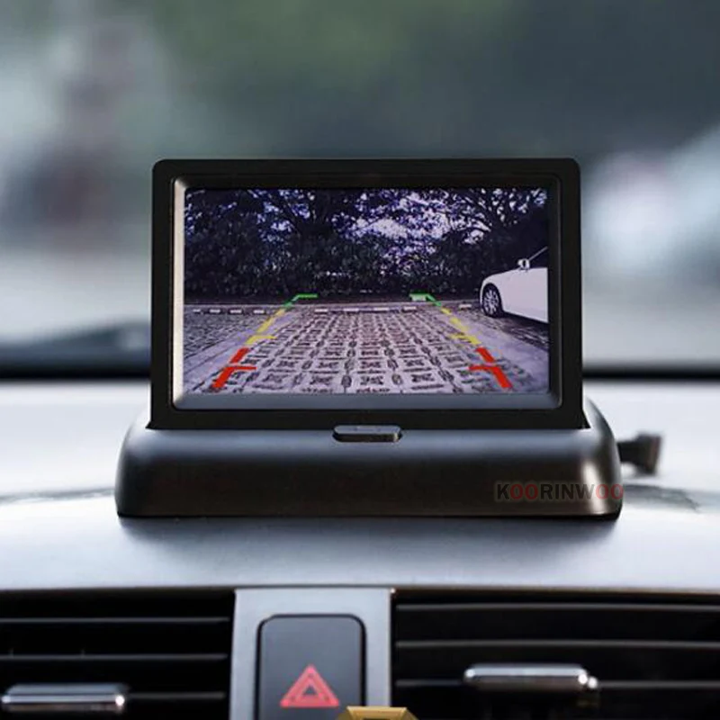 Koorinwoo парковочная камера для KIA/RIO Sedan 4 3 дюйма складной монитор Цифровой