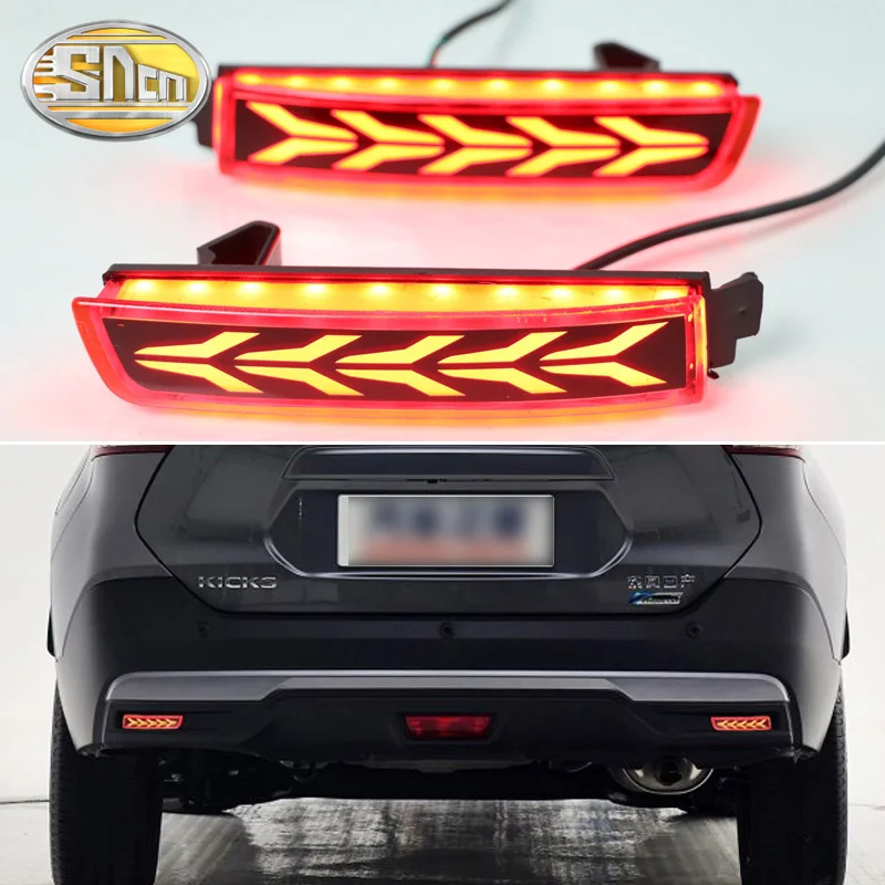 2-in-1 Functions LED Reflector Lamp Rear Fog Lamp Bumper Light Brake Light For Nissan Sentra B17 Sylphy 2012 - 2019