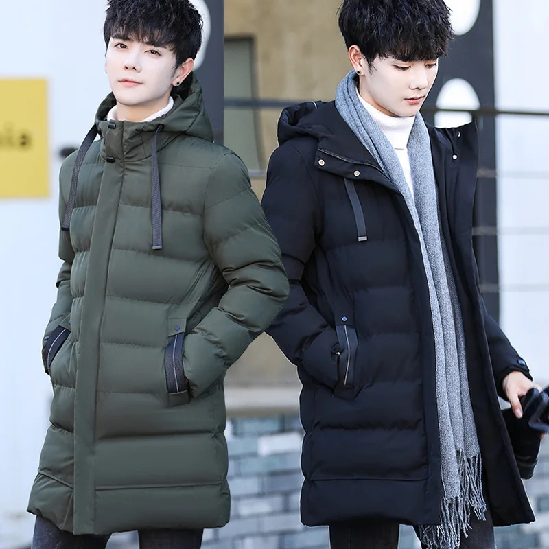 Парка мужская длинная на хлопковой подкладке с капюшоном | Мужская одежда