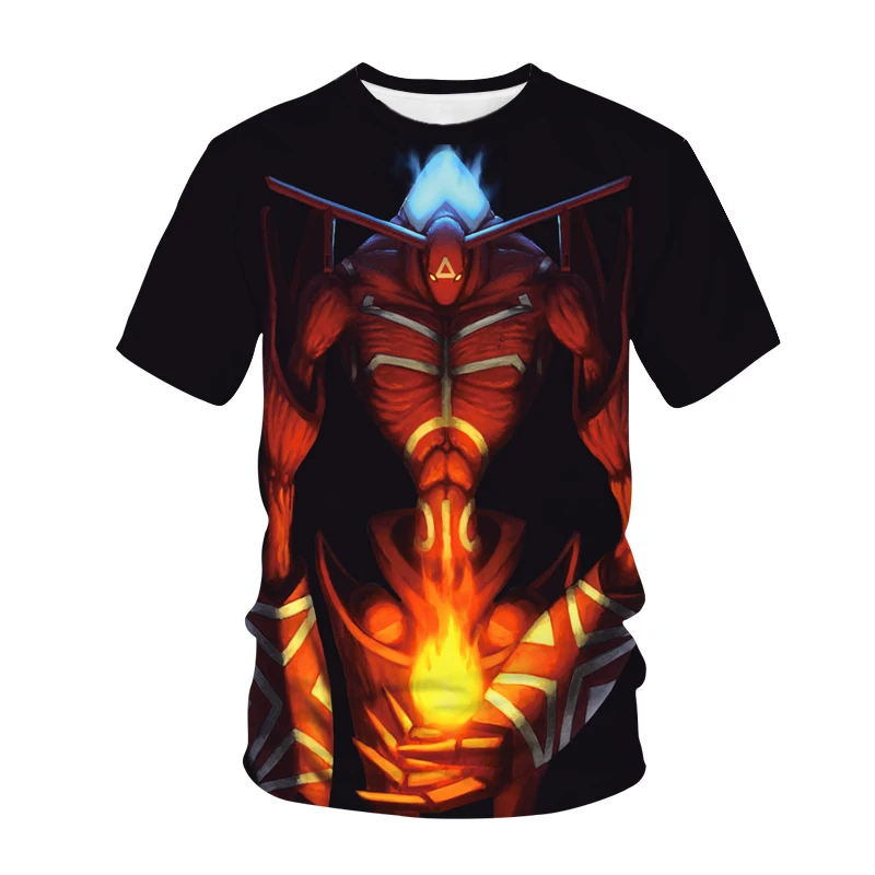 

Summer New Skull Element Style Round Neck T-Shirt Men's Fashion 3D Printing Casual Short-Sleeved Harajuku T-shirt Top