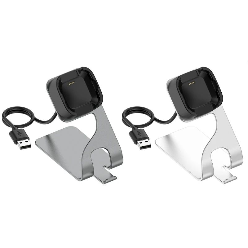 

Подставка для зарядного устройства с кабелем для быстрой зарядки, совместимый с устройством-держателем умных часов Fitbit-Versa/Fitbit-Versa Lite