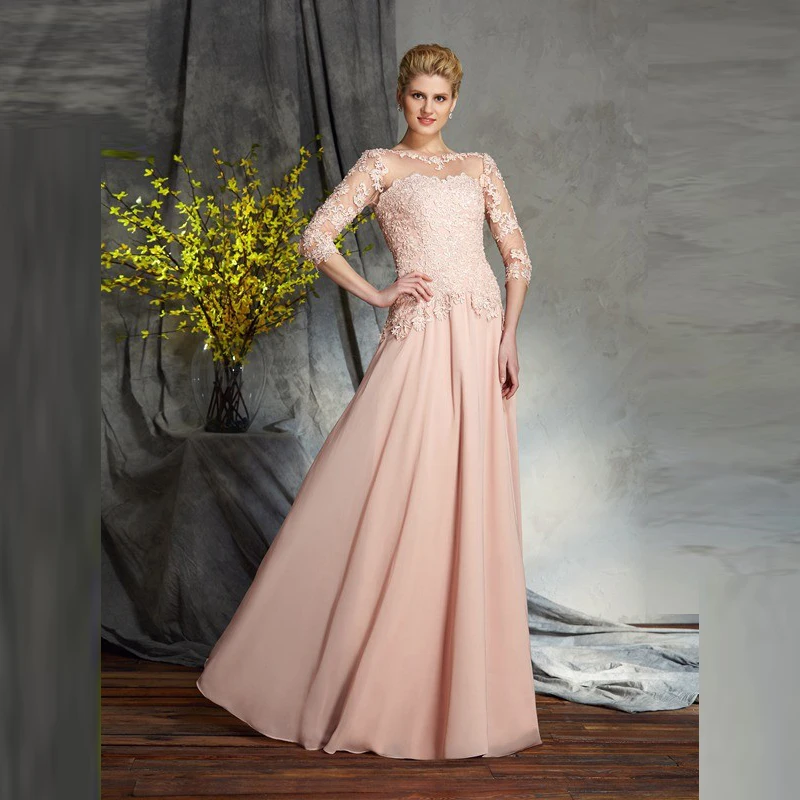 Очаровательные розовые кружевные платья с аппликацией для матери невесты платье