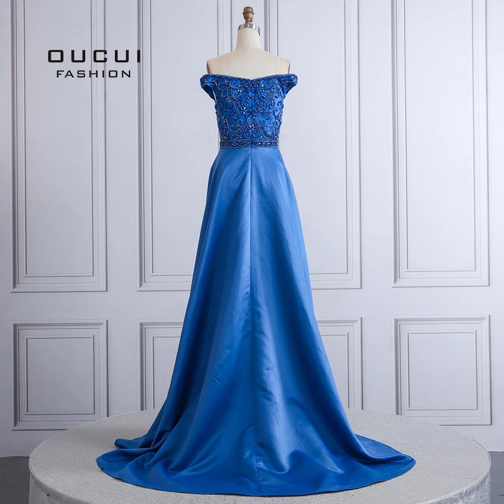 Женское вечернее платье с открытыми плечами ТРАПЕЦИЕВИДНОЕ ПЛАТЬЕ до пола для