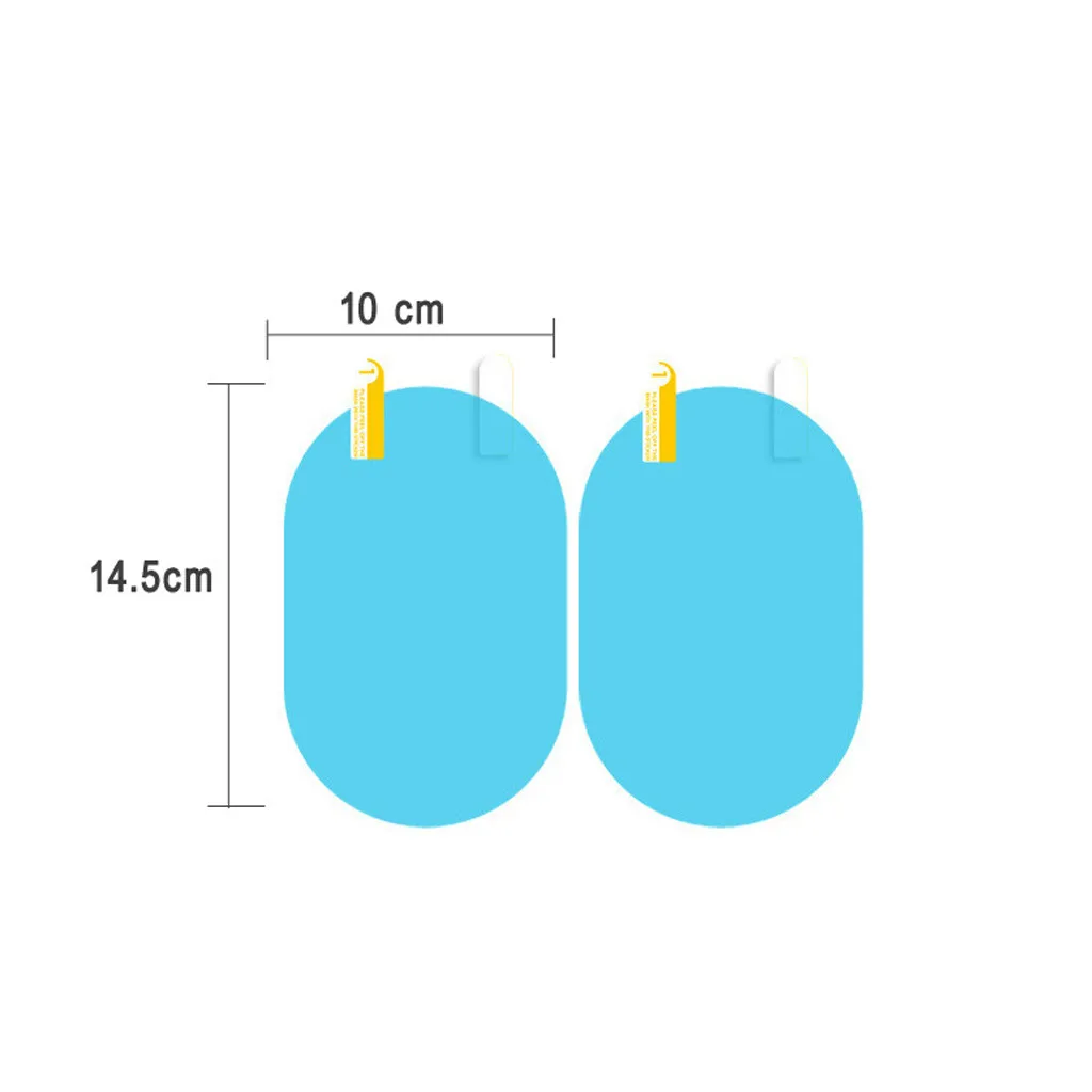 

4x New Style Rainproof Car Rearview Mirror And Side Window Anti-fog Sticker PET Nano Multiple Function Film High Technology 8Z