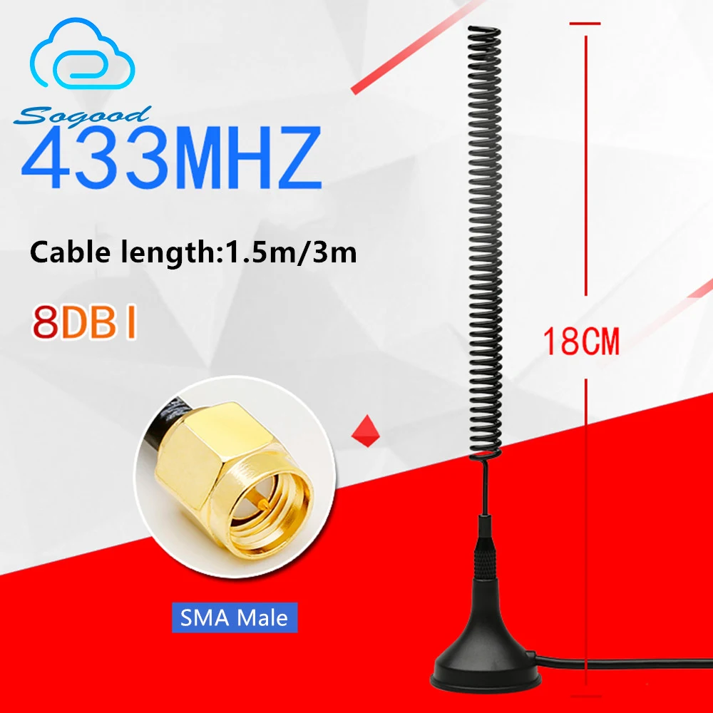LoRa 433 МГц беспроводной модуль 8dbi с высоким коэффициентом усиления