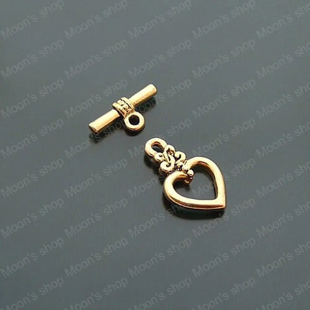 

Wholesale Heart 17*13mm Antique Gold color Alloy OT Clasps Diy Bracelets Findings Accessories 20 sets (JM2287)