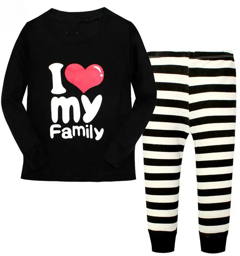 Осенние Мультяшные Детские пижамные комплекты комплект детской одежды из 2