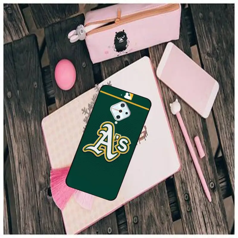 

Oakland Athletics Black TPU Phone Case For Vivo X9 9s 20 Plus Y97 83 75 71 69 V15 V17 V5 S
