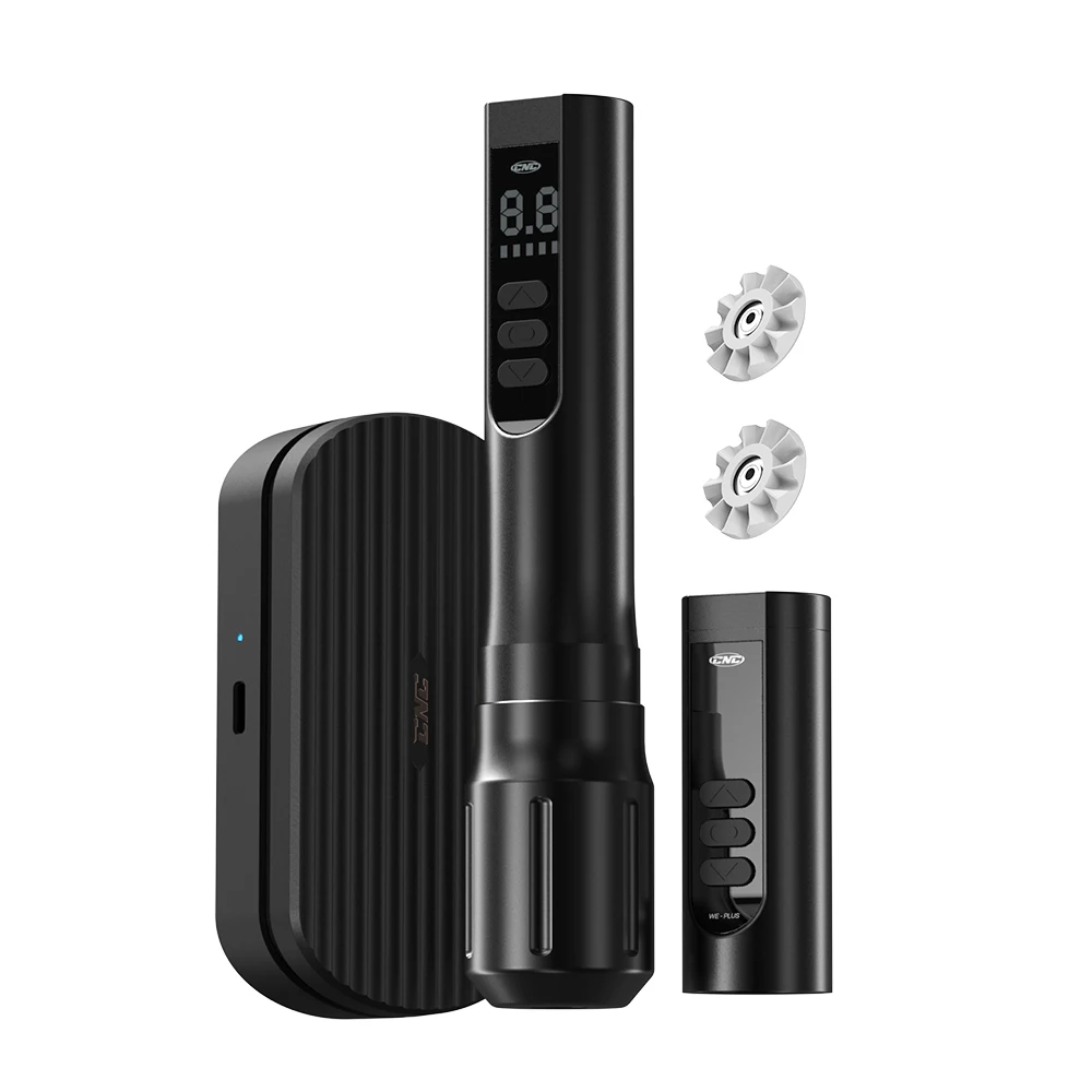 

foot pedal control wireless working two Replaceable battery set tattoo pen kit