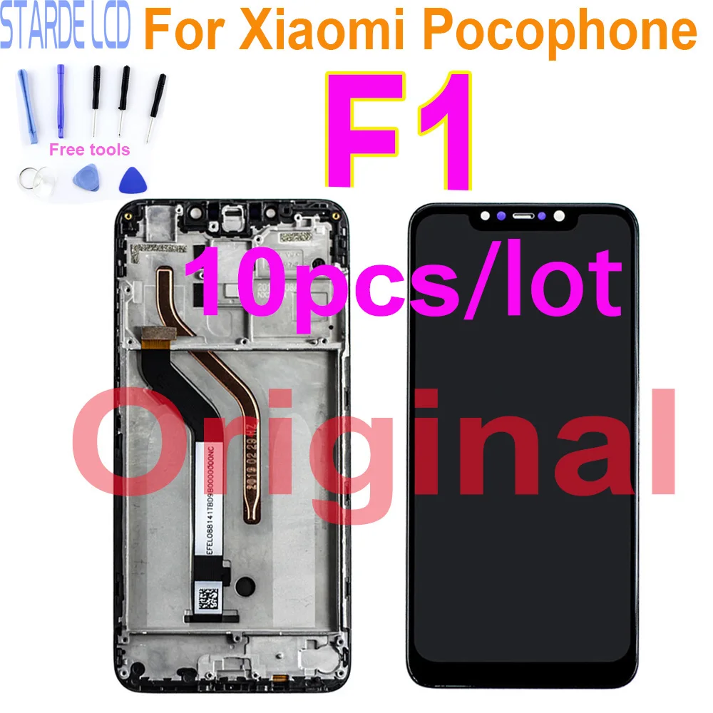 ЖК дисплей 10 шт./лот 6 18 дюйма для XiaoMi Pocophone F1 poco дигитайзер сенсорного экрана в