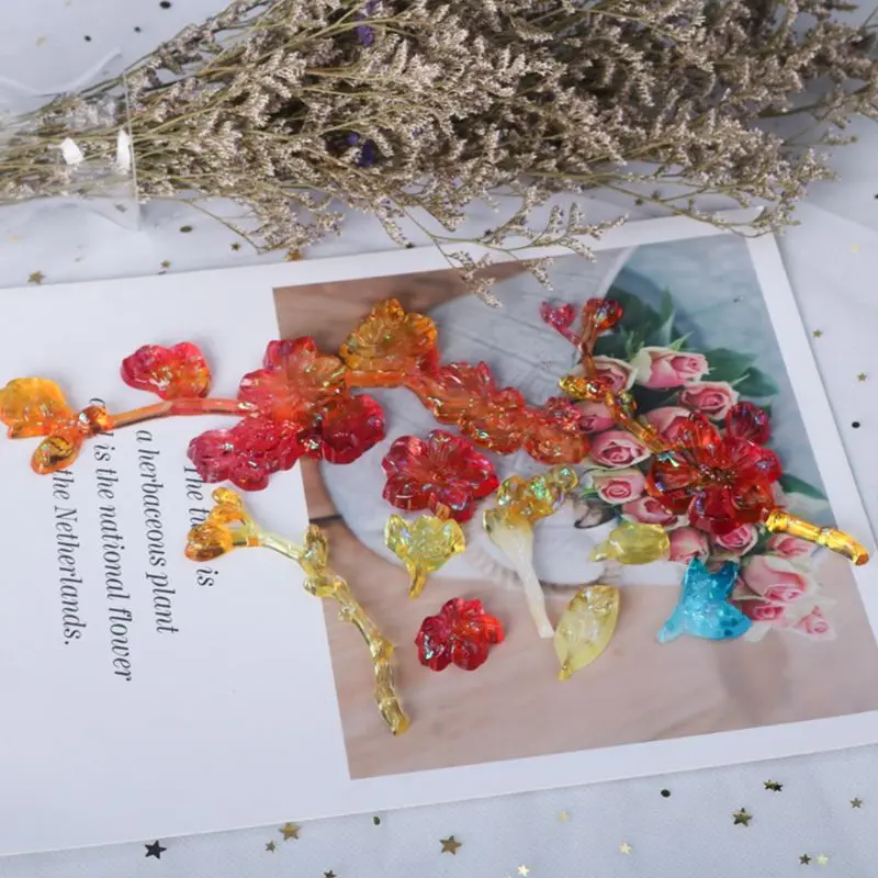 

Flower Resin Mold Peony Necklace Pendant Casting Silicone Mould Crystal Epoxy UV Molds DIY Craft Handmade Jewelry Making Tools