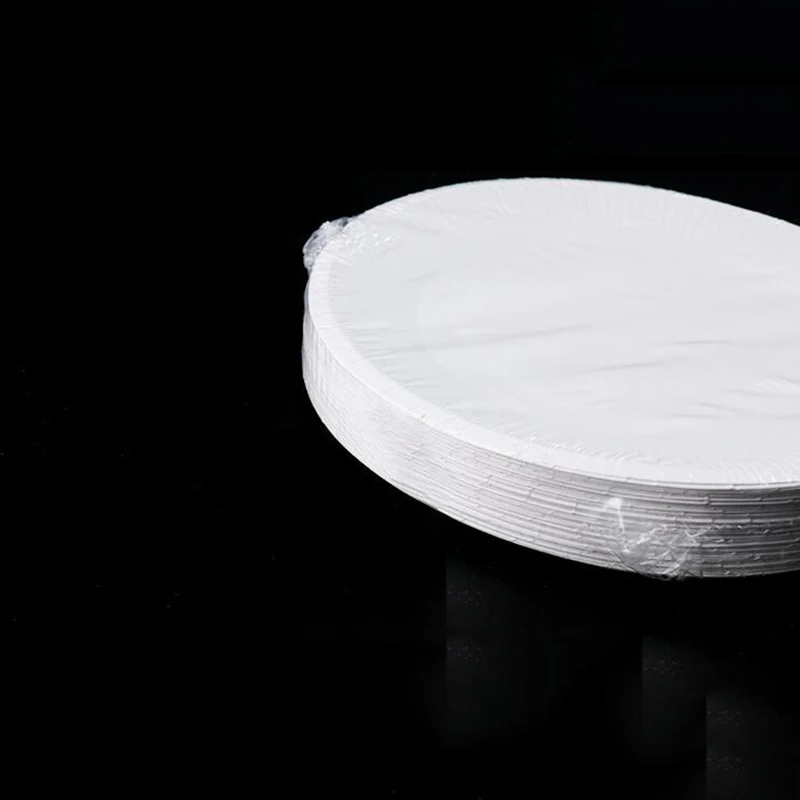 Одноразовая белая бумажная тарелка 5-10 дюймов для торта на день рождения