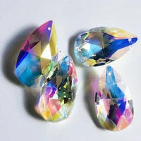22pcs ab color glass 50mm teardrop k9 crystal beads diy chandelier pendant part lamp prisms home hanging decoration