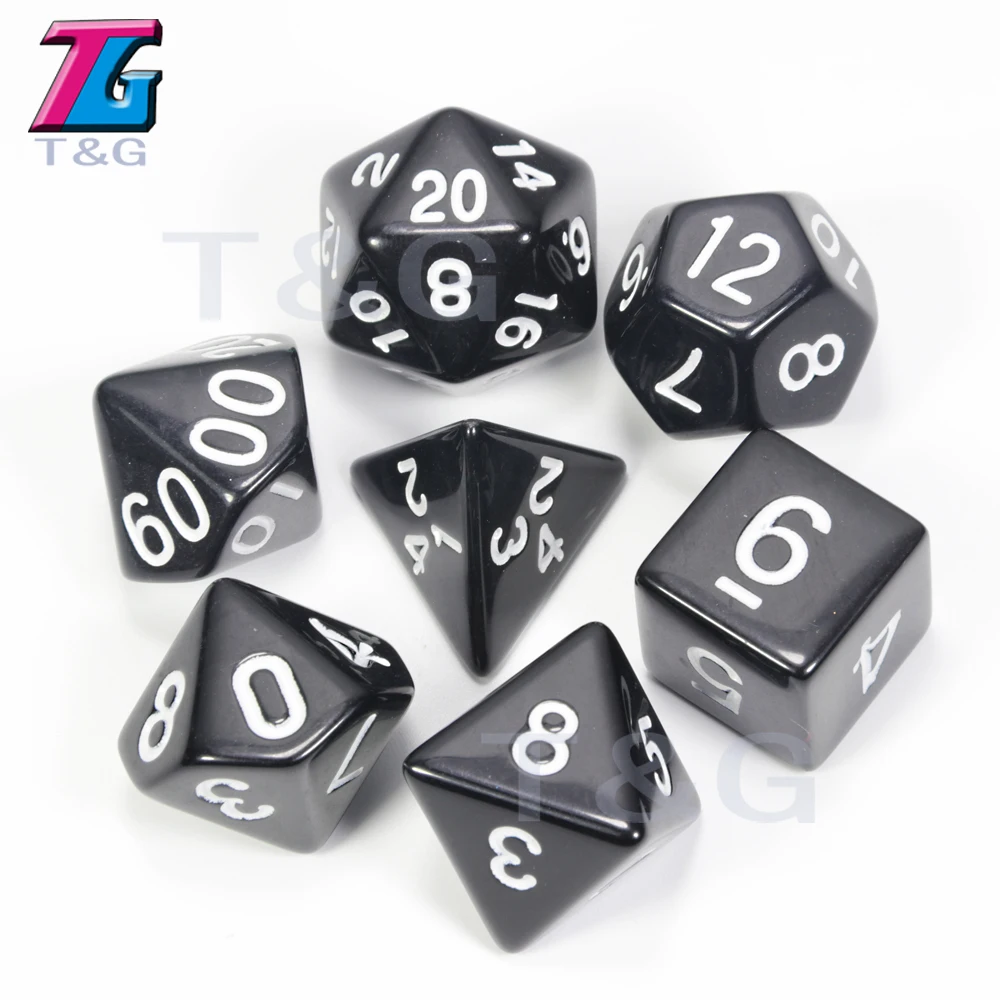 Высшее качество 15 видов цветов 7 шт./компл. акриловые полигедральные игры TRPG для