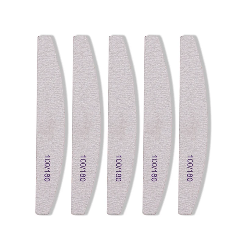 

100-10Pcs Professional Nail File 100 150 Grit Curve Nail Files Sandpaper Acrylic Nail Buffer Manicure Sanding Polish Files