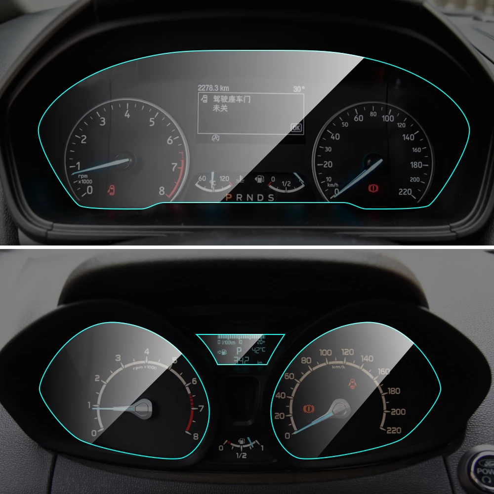 

For Volkswagen VW EcoSport Interior Car Instrument Panel Screen Protector Dashboard Membrane Protective TPU Film Car Accessories